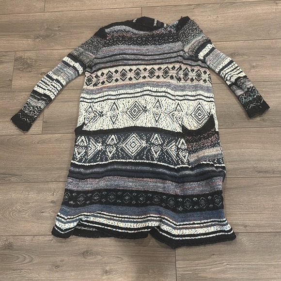 FREE PEOPLE Fair isle Sweater Cardigan Sz XS - Picture 4 of 5